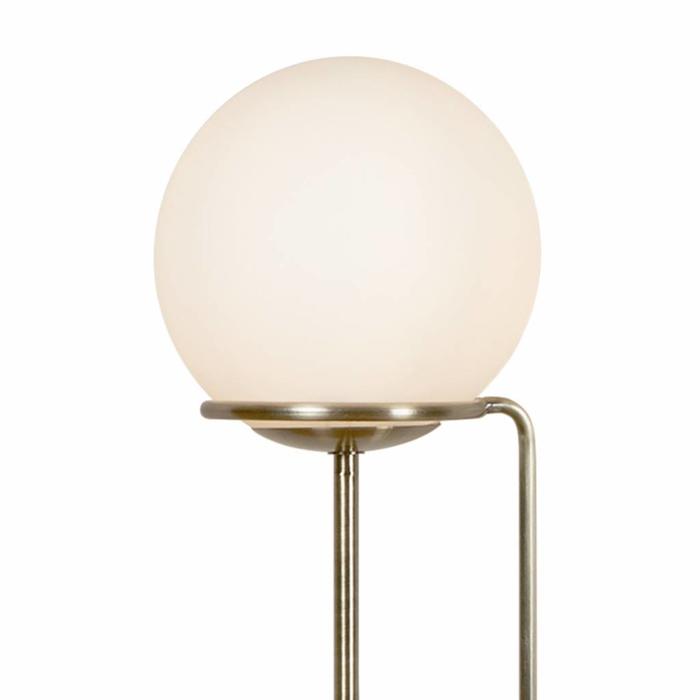 Kloden - Opal Globe Floor Lamp  - Antique Brass