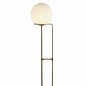 Kloden - Opal Globe Floor Lamp  - Antique Brass