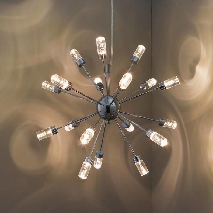 Mirage - LED Sputnik Bubbles Pendant - Chrome Plate & Clear Acrylic