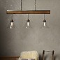 Colorado - Clear Glass, Antique Brass and Resin Wood Effect Bar Pendant