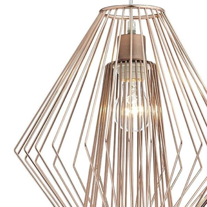 Cage - Polished Copper Wirework Easy Fit Pendant - Shade Only