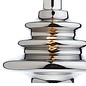 Chromed Ripple Glass Shade - Easy Fit Pendant Shade