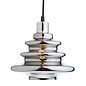 Chromed Ripple Glass Shade - Easy Fit Pendant Shade