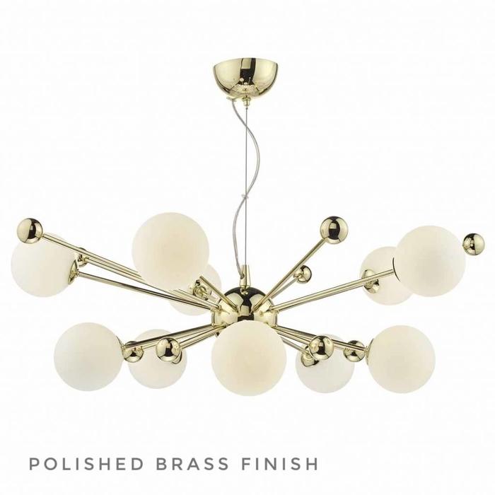 Argento - Opal Glass Sputnik Feature Pendant - Brass