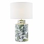 Pedro - Ceramic Table Lamp with Green House Plant Print