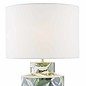 Pedro - Ceramic Table Lamp with Green House Plant Print