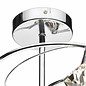 6 Light Crystal Semi Flush Fitting - Polished Chrome