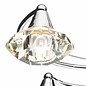 6 Light Crystal Semi Flush Fitting - Polished Chrome