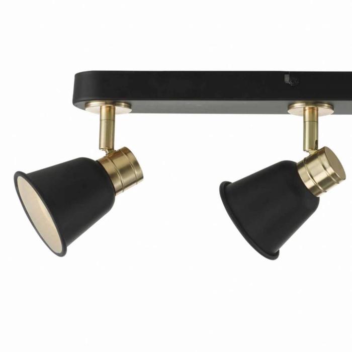 Black & Rose Gold 4 Light Bar Spotlight