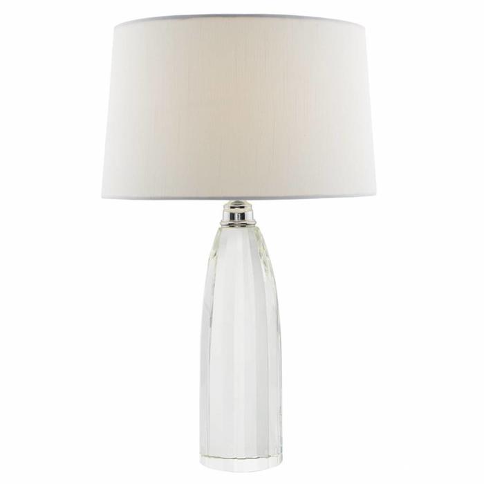 Lyla - Solid Crystal Table Lamp with Ivory Shade
