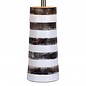 Jura - Stacked Wooden Table Lamp with Natural Linen Shade