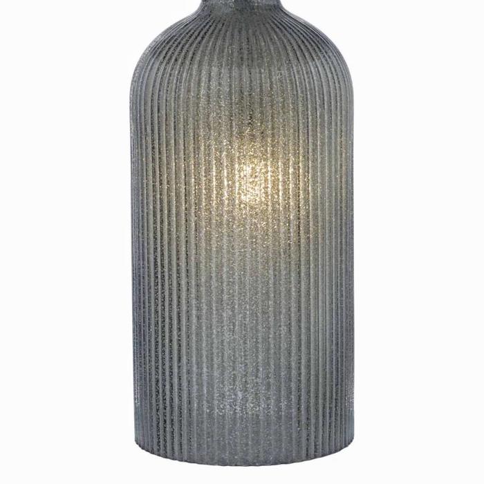 Pamplona - Dual Source Grey Glass Table Lamp