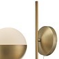 Curve - Aged Brass & Globe Wall Light