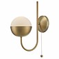 Curve - Aged Brass & Globe Wall Light