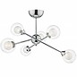 Zeka - 6 Light Semi Flush Fitting - Polished Chrome