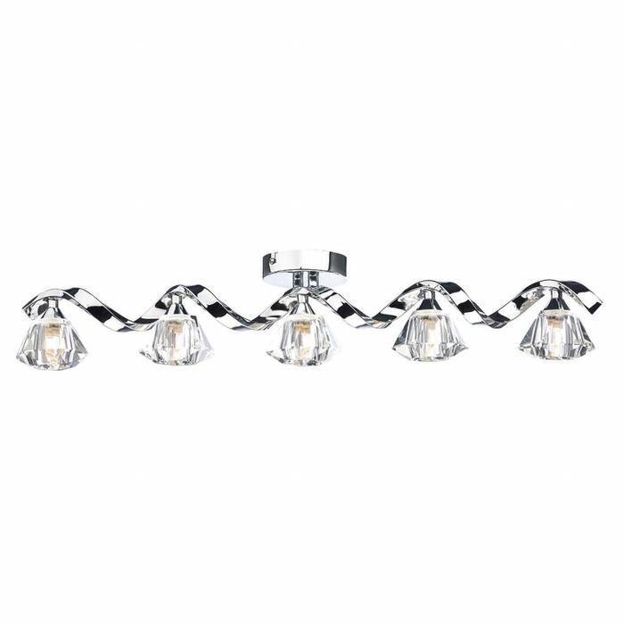 Ancona - 5 Light Bar Flush - Polished Chrome