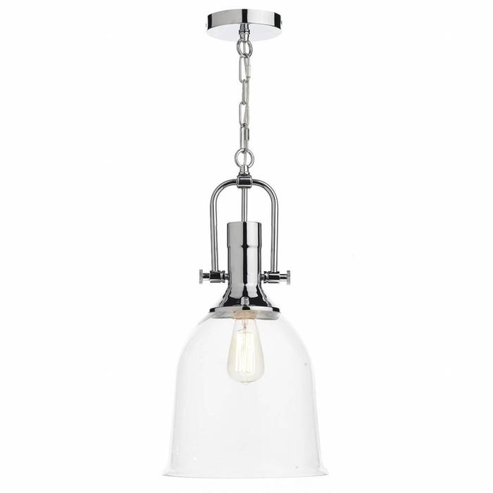 Nolan - Glass & Chrome Industrial Pendant