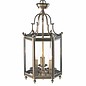 Classic Hall Lantern - Hexagonal Dual Mount Antique Brass Lantern