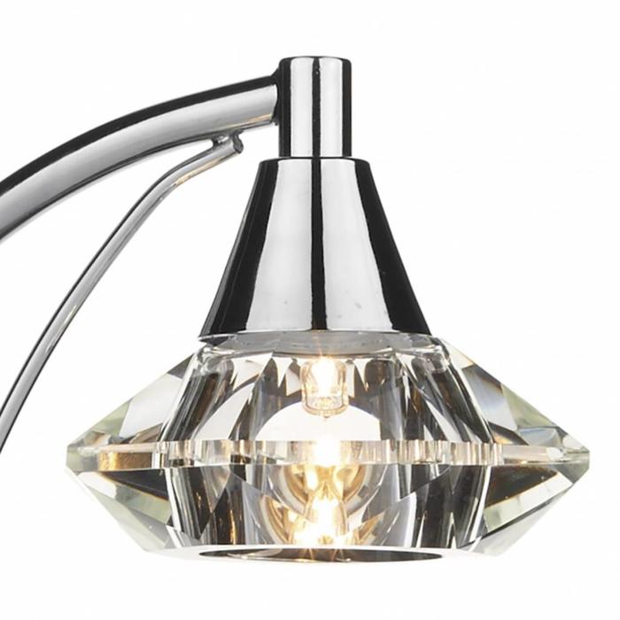 Single Crystal Table Lamp,- Polished Chrome