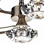 Riviera - 6 Light Semi Flush Crystal Fitting - Antique Brass