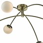 Puglia - 6 Light Semi Flush Fitting - Antique Brass & Opal Glass