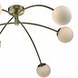 Puglia - 6 Light Semi Flush Fitting - Antique Brass & Opal Glass