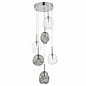 Quinn - 6 Light Cluster Pendant - Smoked/Clear Glass