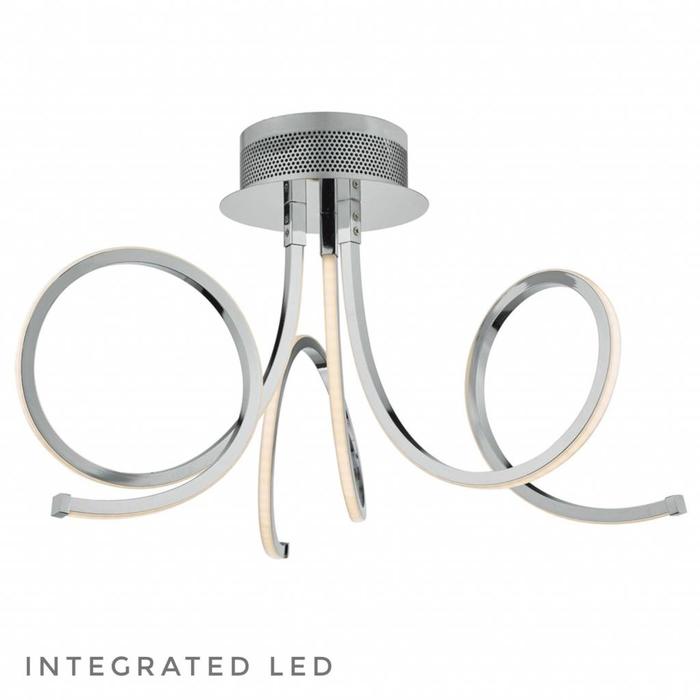 Tiro - LED Spirals Semi Flush Ceiling Light