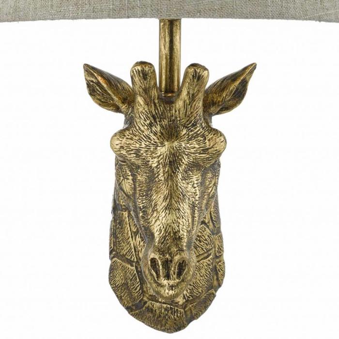 Giraffe Wall Light - Gold with Natural Linen