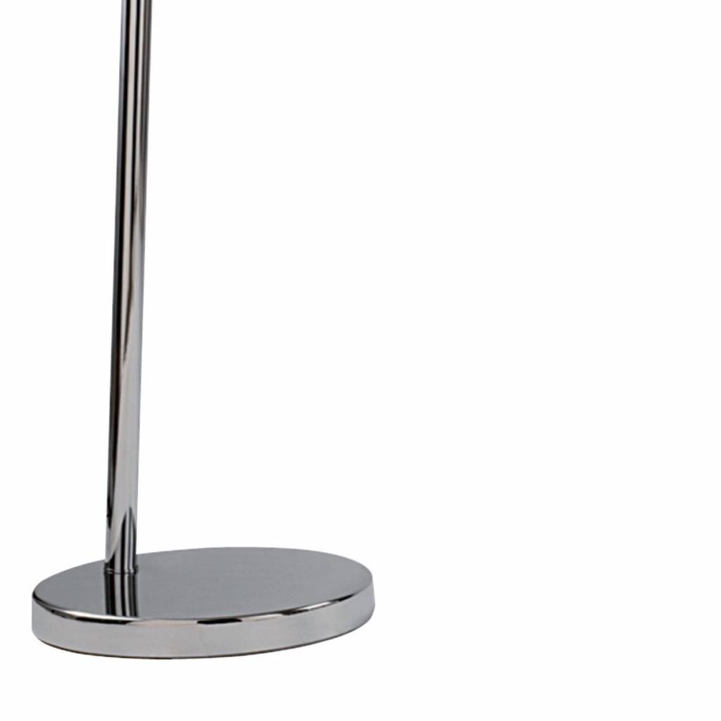 Arcs - Oversized Chrome Floor Lamp with Black Fabric Shade - Lightbox