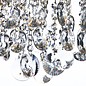 Clear Crystal Flush Chandelier - Polished Chrome