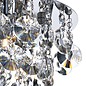 Clear Crystal Flush Chandelier - Polished Chrome