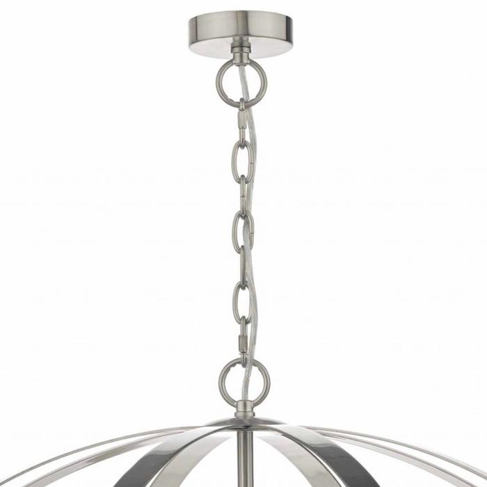 Industrial Satin Chrome Cage - Large Oversized Feature Light