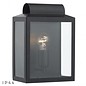 Notary - Modern Box Outdoor Wall Light - Black
