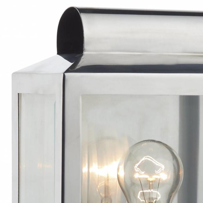 Notary - Modern Box Outdoor Wall Light - Polished Chrome