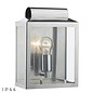 Notary - Modern Box Outdoor Wall Light - Polished Chrome