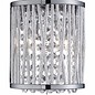 Twist Wall Light - Crystal Beaded Flush Wall Light with Twisting Metal Rods