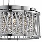 Twist 3 Light Chandelier - Crystal Beads with Twisting Metal Rods