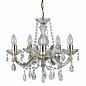 Marie Theresa - Classic Crystal 5 Light Chandelier with Polished Brass