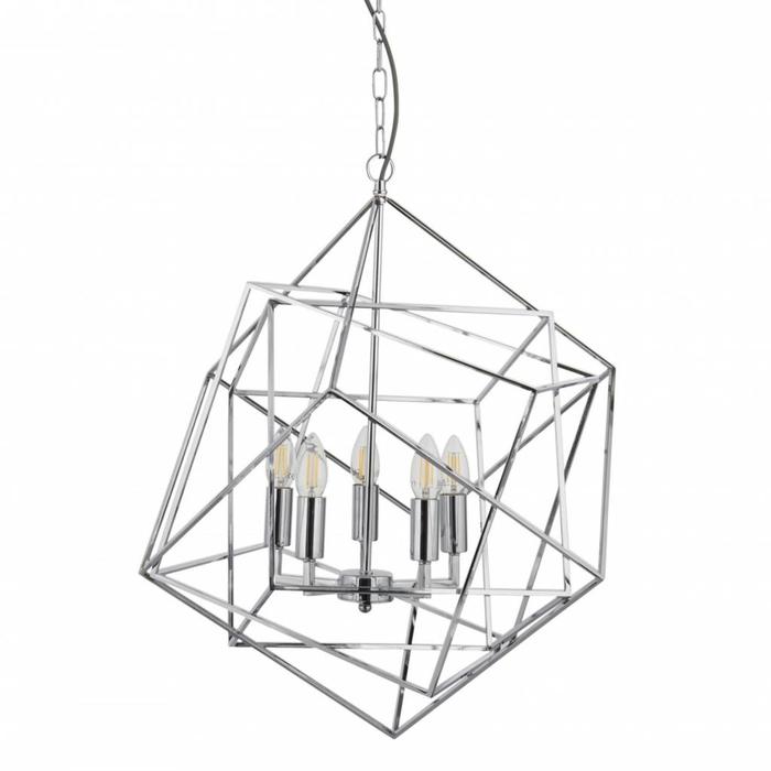 Géo - Geometric Cube Feature Light - Polished Chrome
