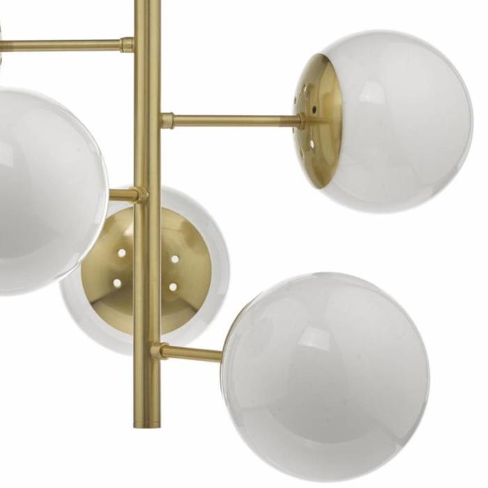 Bomba - Natural Brass & Opal Glass - 5 Light