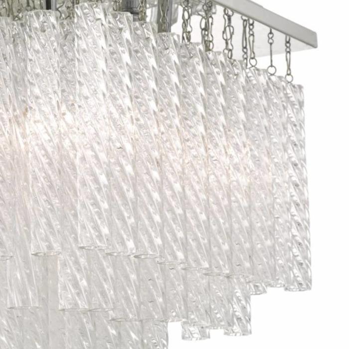 Izumi - Flush Textured Glass Bathroom Ceiling Light - IP44