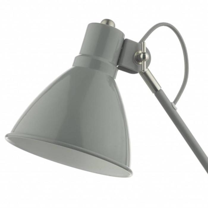 Eunice - Grey & Satin Nickel Task Lamp