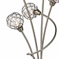 5 Light Beaded Ball Floor Lamp - Antique Brass