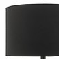 Kolto - Gold Ceramic Table Lamp with Black Satin, Gold Lined Drum Shade