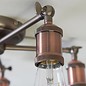 Vintage - 5 Light Semi Flush Fitting