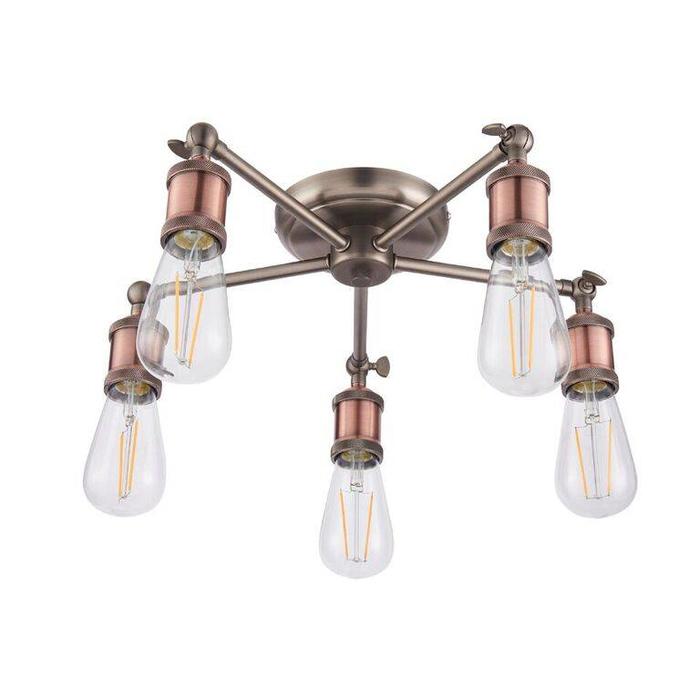 Vintage - 5 Light Semi Flush Fitting