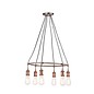 Vintage - 6 Light Feature Ceiling Light - Copper & Pewter