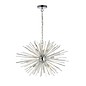 Starburst - Polished Chrome Textured Rod Feature Pendant