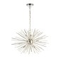 Starburst - Polished Chrome Textured Rod Feature Pendant